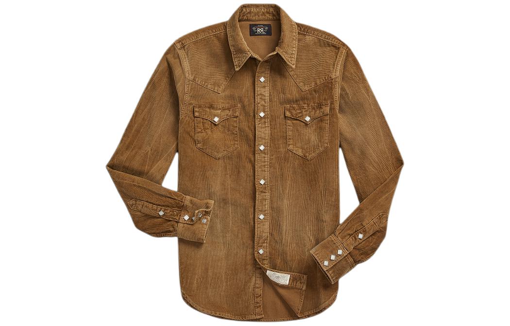 Polo Ralph Lauren SS24  Slim Fit Long Sleeve Shirt Brown Yellow. MNRRWOV16820278-101 圖 2