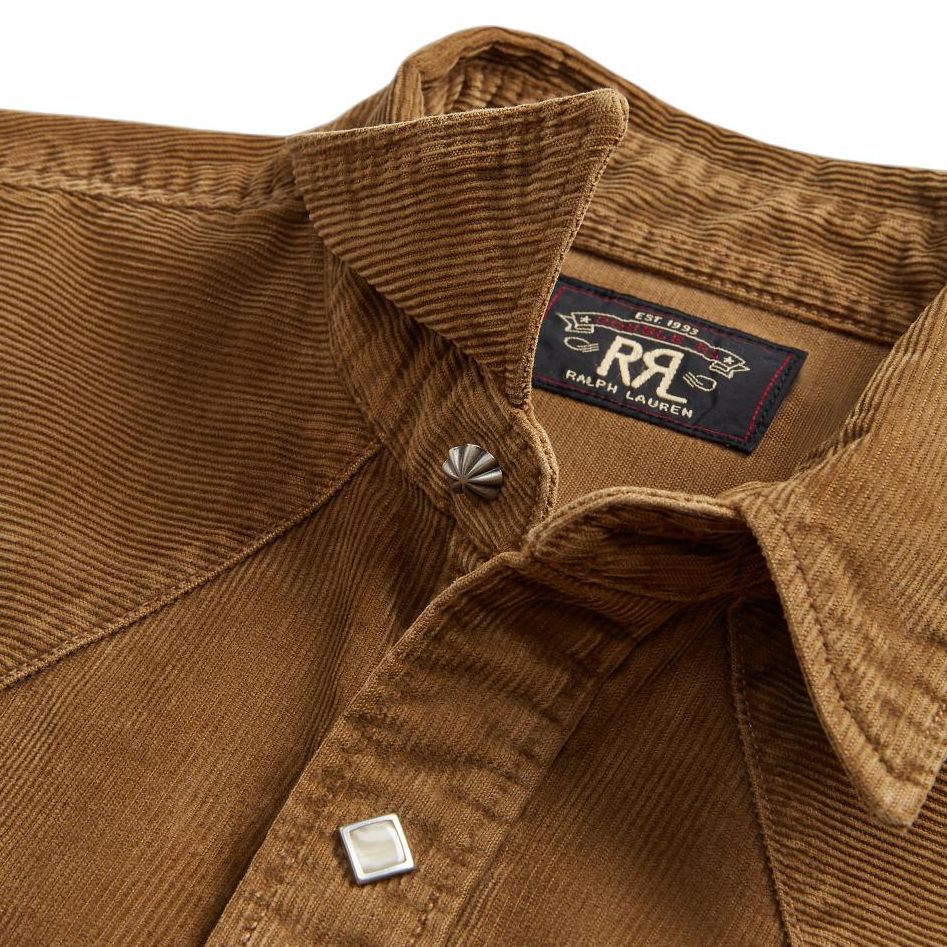 Polo Ralph Lauren SS24  Slim Fit Long Sleeve Shirt Brown Yellow. MNRRWOV16820278-101 圖 8