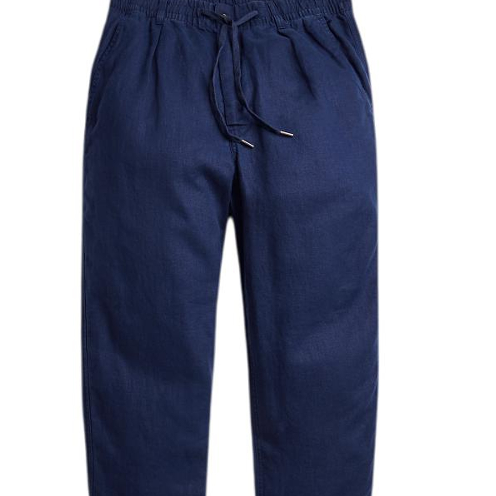 Shop Polo Ralph Lauren SS24 Slim Fit Straight Celana Kasual Warna Deep Blue. MNPOPNT1BQ20420-410