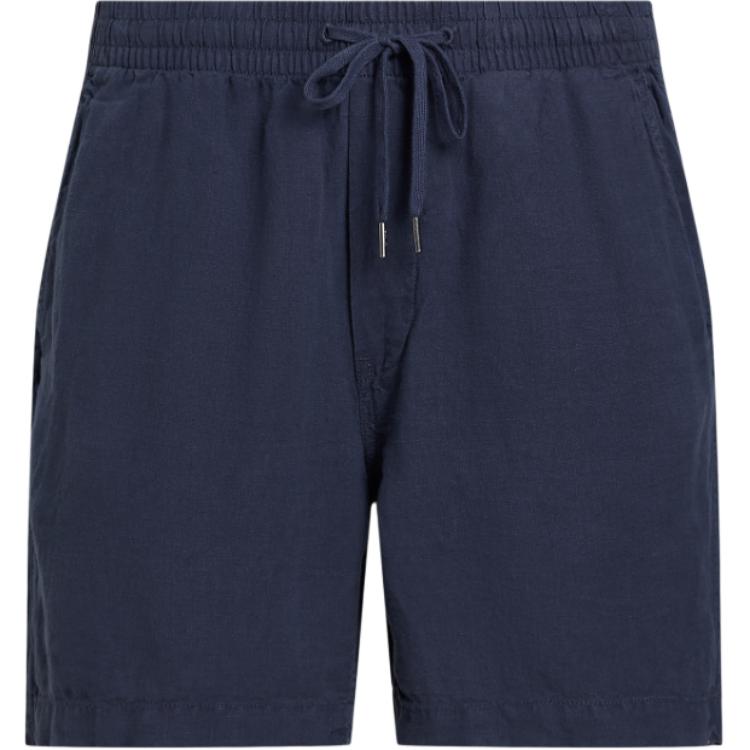 Order Polo Ralph Lauren SS24 Seluar Pendek Santai Navy Bertali Pinggang Mid-Rise MNPOSHO14G20486-410