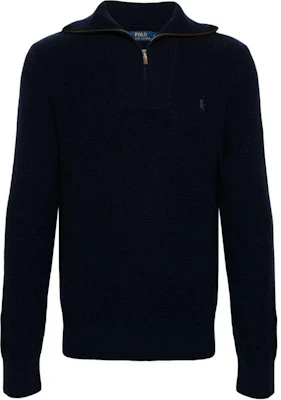 Polo Ralph Lauren SS24 純色海軍藍半拉鍊針織毛衣 710941101-001 Order Polo Ralph Lauren SS24 純色海軍藍半拉鍊針織毛衣 710941101-001