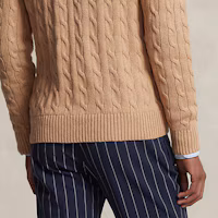 Details for Polo Ralph Lauren SS24 米色純色V領休閒針織長袖毛衣 MNPOSWE16821786-200