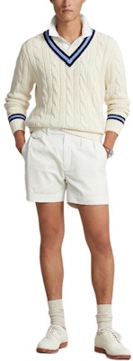 Polo Ralph Lauren SS24 Sweater Rajut V-Neck Garis Cream. MNPOSWE16821456-101 Lookbook Polo Ralph Lauren SS24 Sweater Rajut V-Neck Garis Cream. MNPOSWE16821456-101