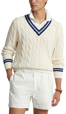 Polo Ralph Lauren SS24 Sweater Rajut V-Neck Garis Cream. MNPOSWE16821456-101 Purchase Polo Ralph Lauren SS24 Sweater Rajut V-Neck Garis Cream. MNPOSWE16821456-101