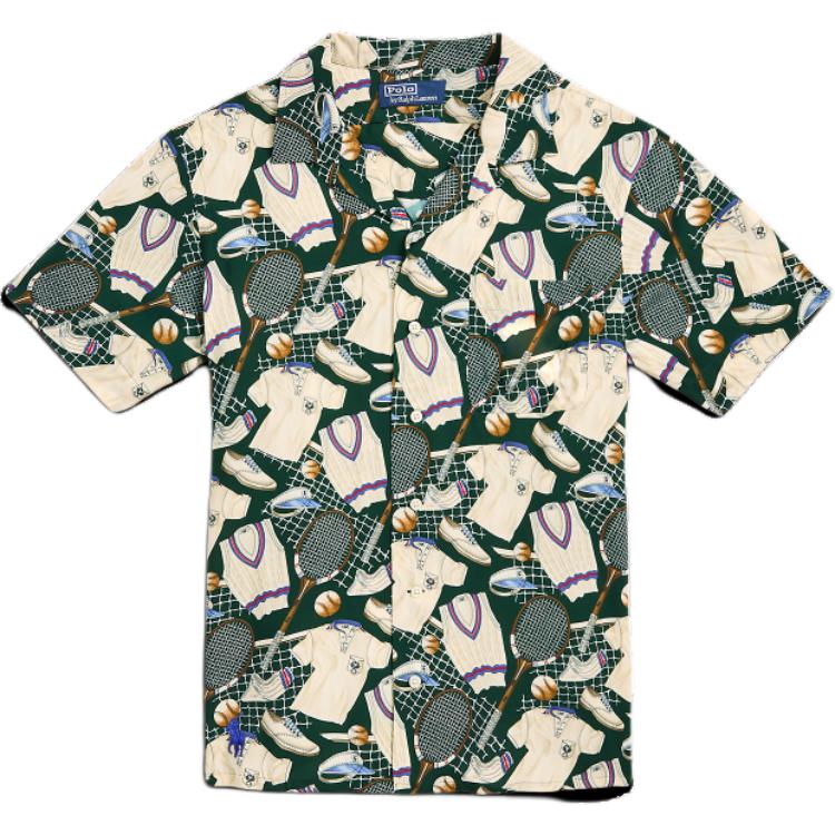 Polo Ralph Lauren SS24  Tennis Print Short-Sleeve Shirt Multicolor MNPOWOV1N820748-300