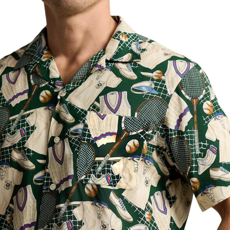 Polo Ralph Lauren SS24  Tennis Print Short-Sleeve Shirt Multicolor MNPOWOV1N820748-300 圖 6