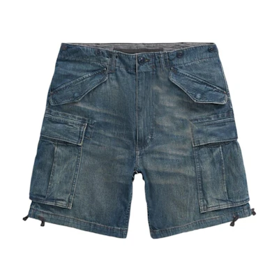 Polo Ralph Lauren SS24 Washed Navy Straight Fit Cargo Shorts. MNRRSHO14A20021-400
