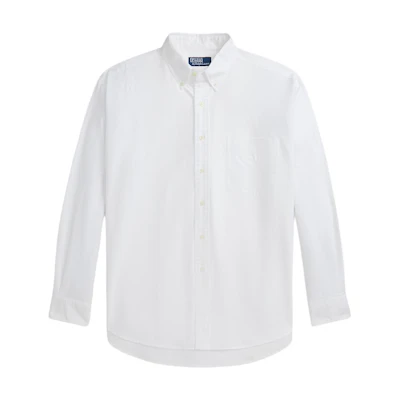Polo Ralph Lauren SS24 White Casual Long Sleeve Shirt with Chest Pocket. MNPOWOV16823650-100