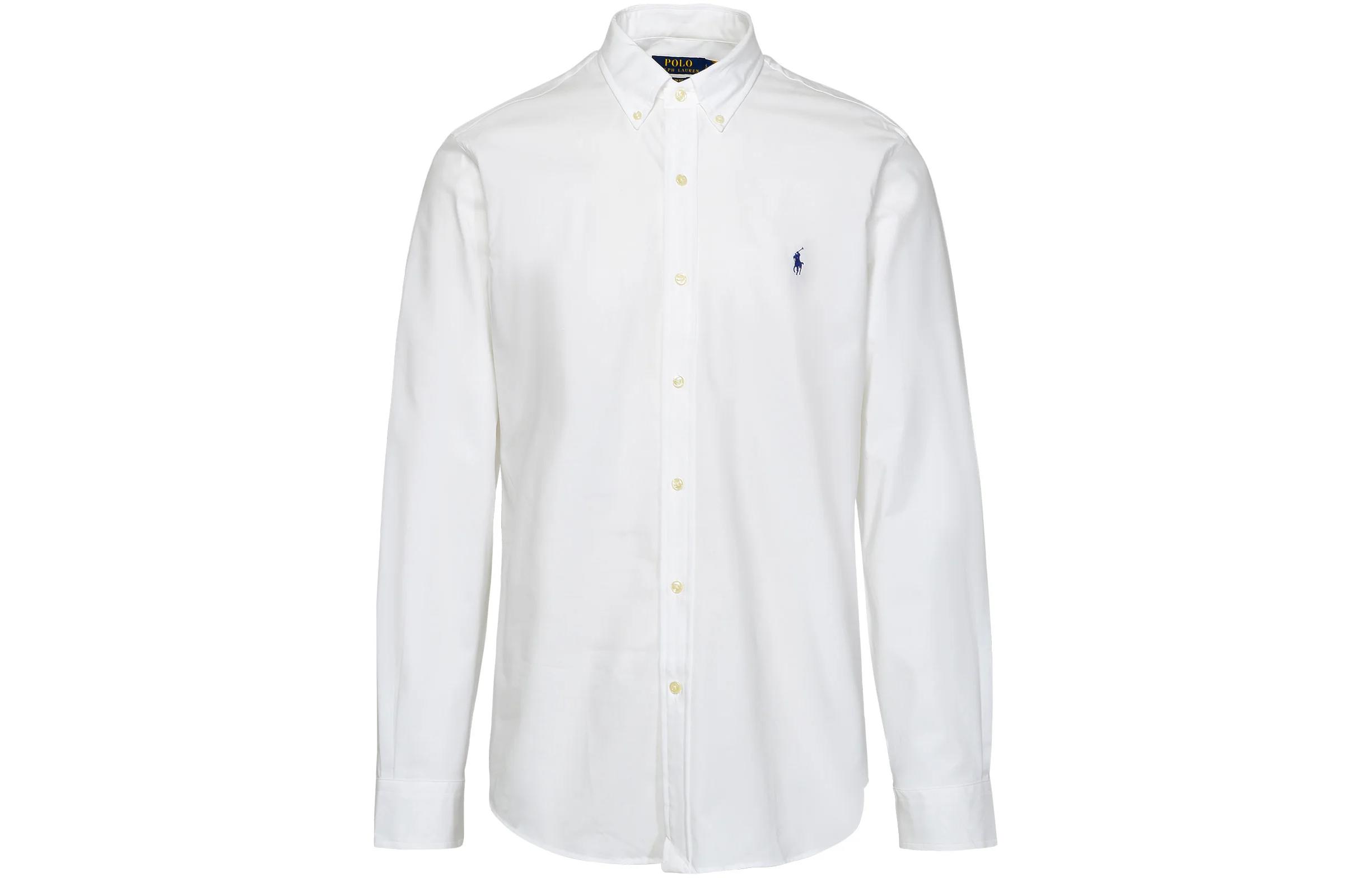 Polo Ralph Lauren SS24  White Long Sleeve Solid Button-Up Shirt. 710928254-002 圖 2