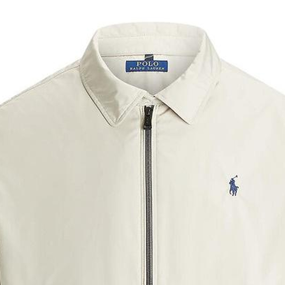 Polo Ralph Lauren SS24 Beige Zip-Up Logo Embroidered Jacket for Men. 710867174-001 圖 3