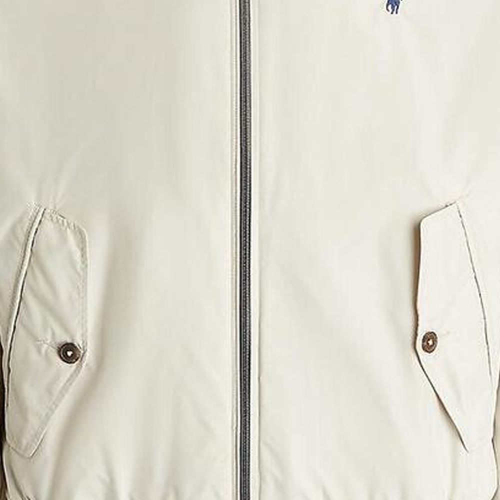 Polo Ralph Lauren SS24 Beige Zip-Up Logo Embroidered Jacket for Men. 710867174-001 圖 5