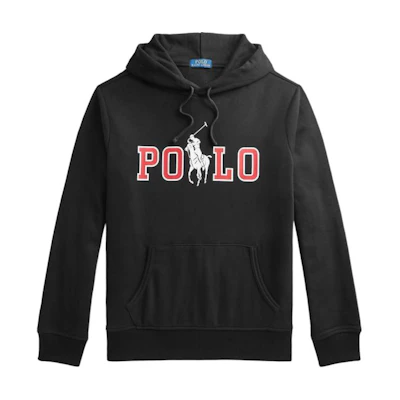 Polo Ralph Lauren SS24 Big Pony Logo Hoodie Unisex Black MNPOKNI16821962-001