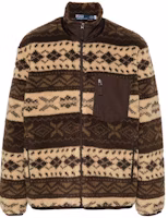 Polo Ralph Lauren SS24 Brown Striped Print Loose Zip-Up Jacket for Men 710938361-001 Polo Ralph Lauren SS24 Brown Striped Print Loose Zip-Up Jacket for Men 710938361-001
