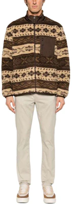Polo Ralph Lauren SS24 Jaket Pria Coklat Motif Garis Longgar dengan Resleting 710938361-001 Lookbook Polo Ralph Lauren SS24 Jaket Pria Coklat Motif Garis Longgar dengan Resleting 710938361-001