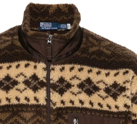 Polo Ralph Lauren SS24 Jaket Pria Coklat Motif Garis Longgar dengan Resleting 710938361-001 Sizing Polo Ralph Lauren SS24 Jaket Pria Coklat Motif Garis Longgar dengan Resleting 710938361-001