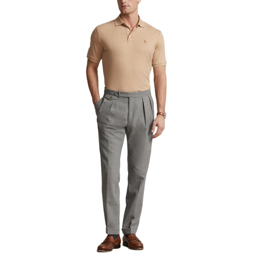 Lookbook Polo Ralph Lauren SS24经典刺绣标志棕色短袖男士POLO衫. MNPOKNI1N822777-260