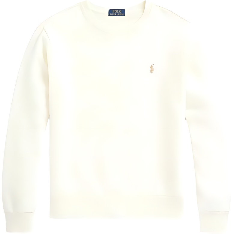 Polo Ralph Lauren SS24 Cream Crewneck Sweatshirt with Embroidered Pony - . MNPOKNI16823166-101