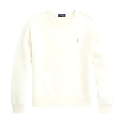 Polo Ralph Lauren SS24 Cream Crewneck Sweatshirt with Embroidered Pony - . MNPOKNI16823166-101
