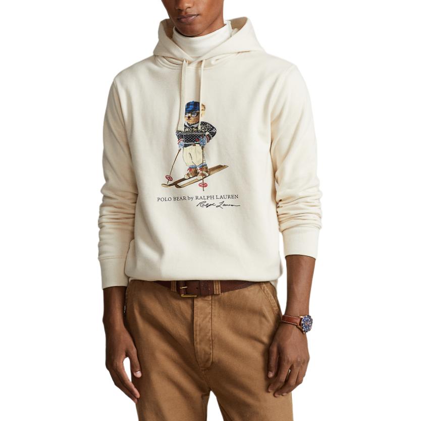 Polo Ralph Lauren SS24 Cream Hoodie with Logo Print for Men Winter Collection. MNPOKNI16823447-101 圖 3
