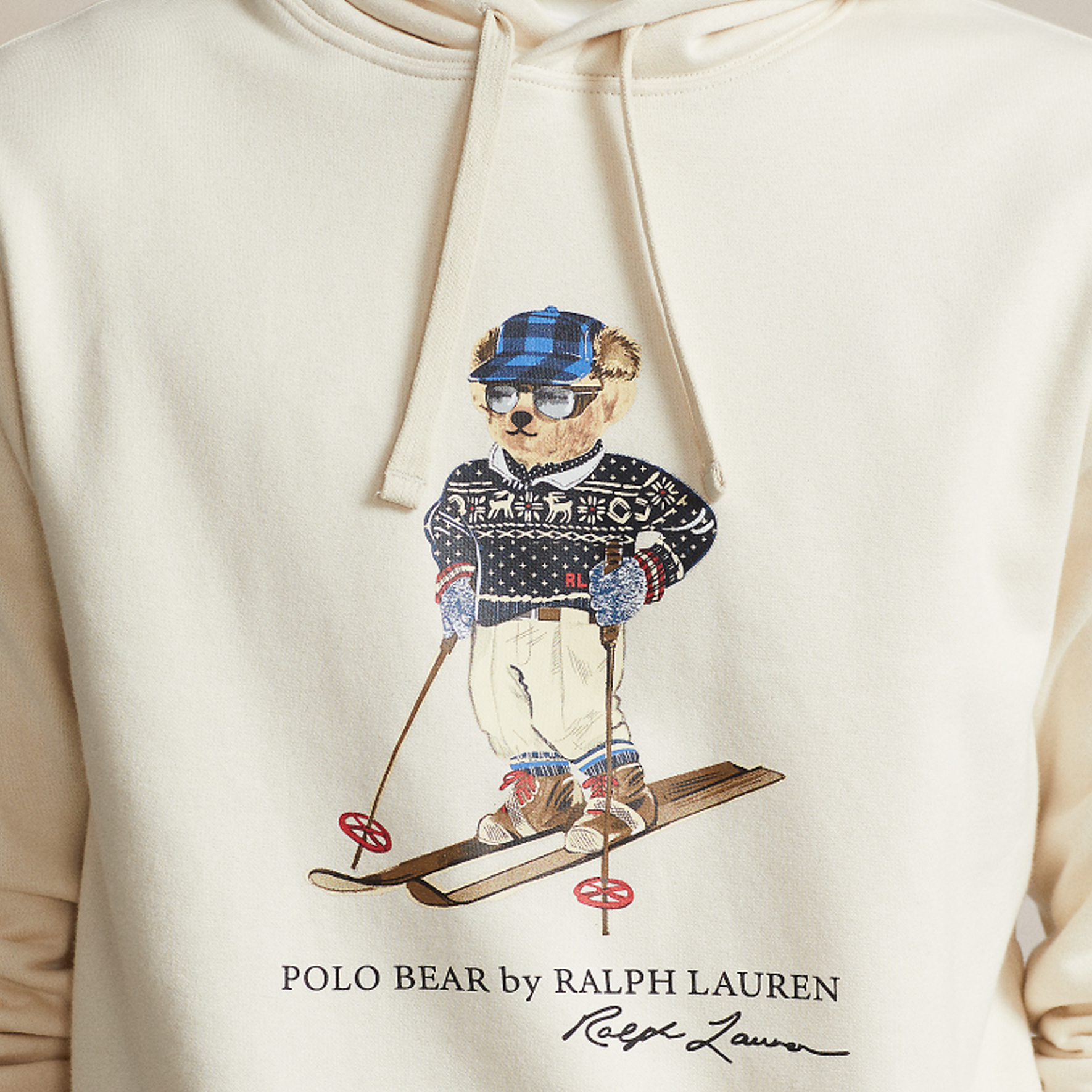 Polo Ralph Lauren SS24 Cream Hoodie with Logo Print for Men Winter Collection. MNPOKNI16823447-101 圖 6