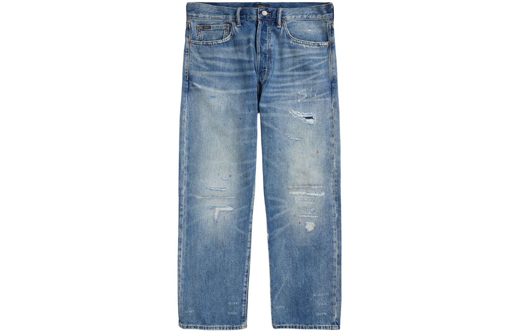 Order Jeans Hombre Polo Ralph Lauren SS24 Rectos Talle Medio Azul Claro Desgastados 710931949-001