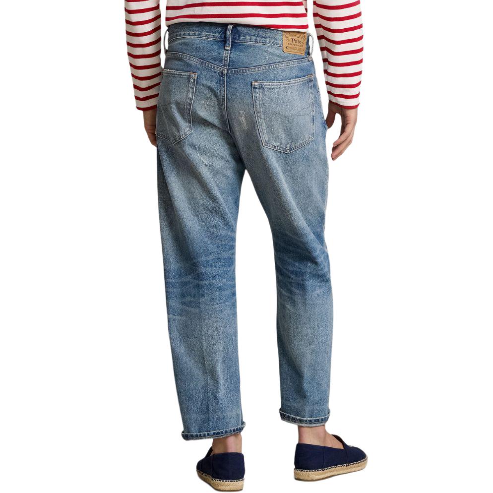 Purchase Jeans Hombre Polo Ralph Lauren SS24 Rectos Talle Medio Azul Claro Desgastados 710931949-001