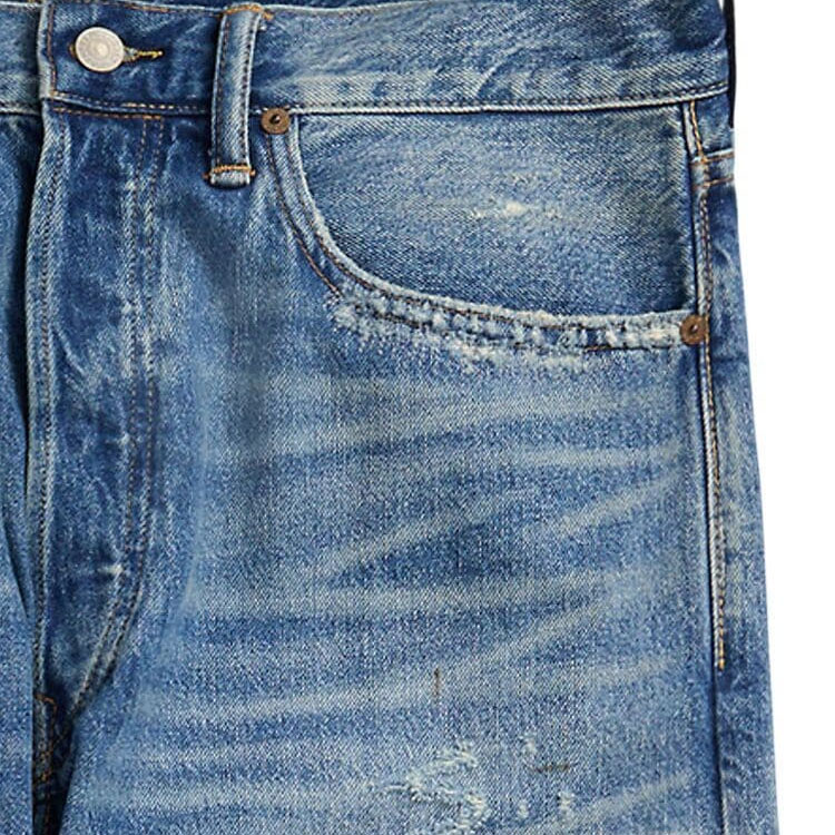 Sizing Jeans Hombre Polo Ralph Lauren SS24 Rectos Talle Medio Azul Claro Desgastados 710931949-001