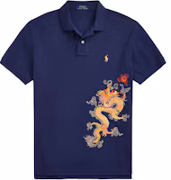 Order Polo Ralph Lauren SS24 龍刺繡修身版型深藍色男士Polo衫 MNPOKNI1N822584-400