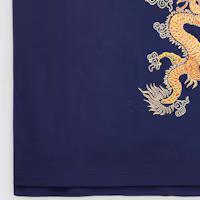 Sizing Polo Ralph Lauren SS24 龍刺繡修身版型深藍色男士Polo衫 MNPOKNI1N822584-400
