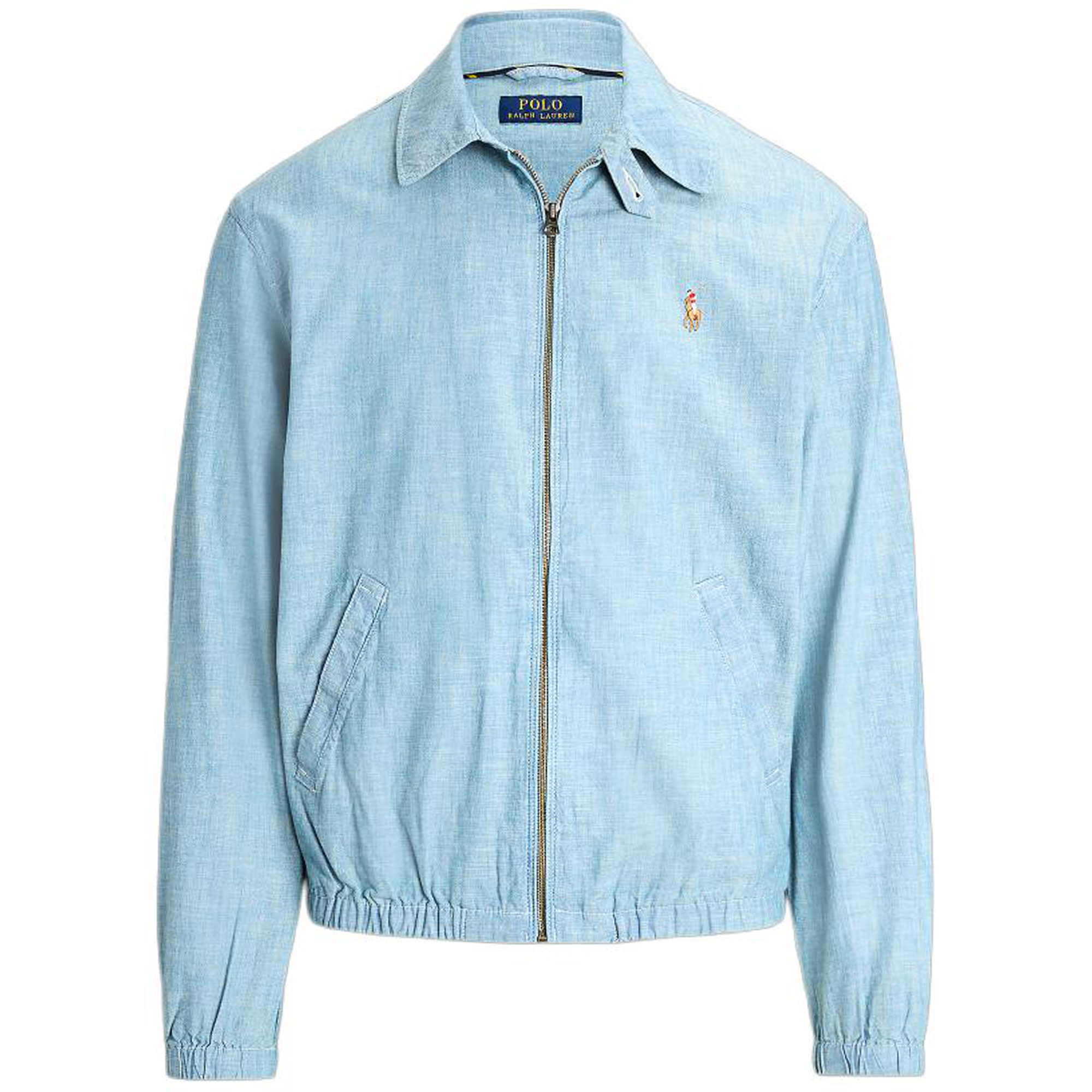 Polo Ralph Lauren SS24 Embroidered Logo Zip Jacket Men’s Long Sleeve Indigo. MNPOOTW16021333-450