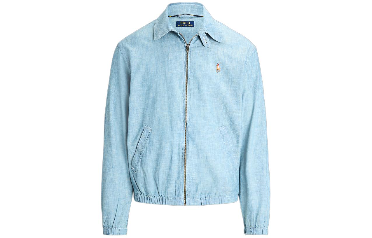 Polo Ralph Lauren SS24 Embroidered Logo Zip Jacket Men’s Long Sleeve Indigo. MNPOOTW16021333-450 圖 2