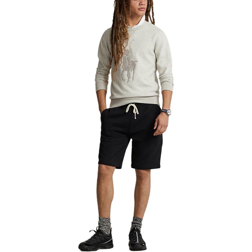 Lookbook Polo Ralph Lauren SS24 Equestrian Crewneck Sweatshirt Sulaman Kelabu Cerah. MNPOKNI16823444-020