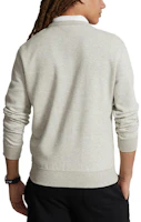 Shop Polo Ralph Lauren SS24 Equestrian Embroidery Crewneck Knit Sweatshirt Light Grey. MNPOKNI16823444-020