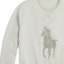 Sizing Polo Ralph Lauren SS24 Equestrian Crewneck Sweatshirt Sulaman Kelabu Cerah. MNPOKNI16823444-020