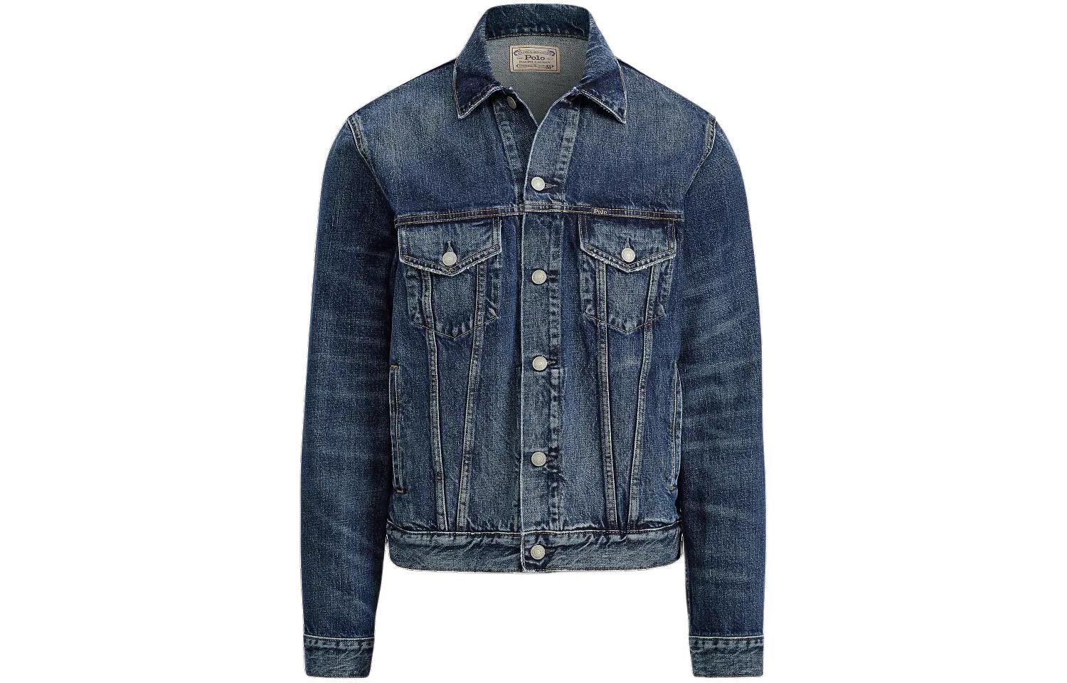 Polo Ralph Lauren SS24 Faded Denim Trucker Jacket Blue for Men MNPOOTW16020-001 圖 2