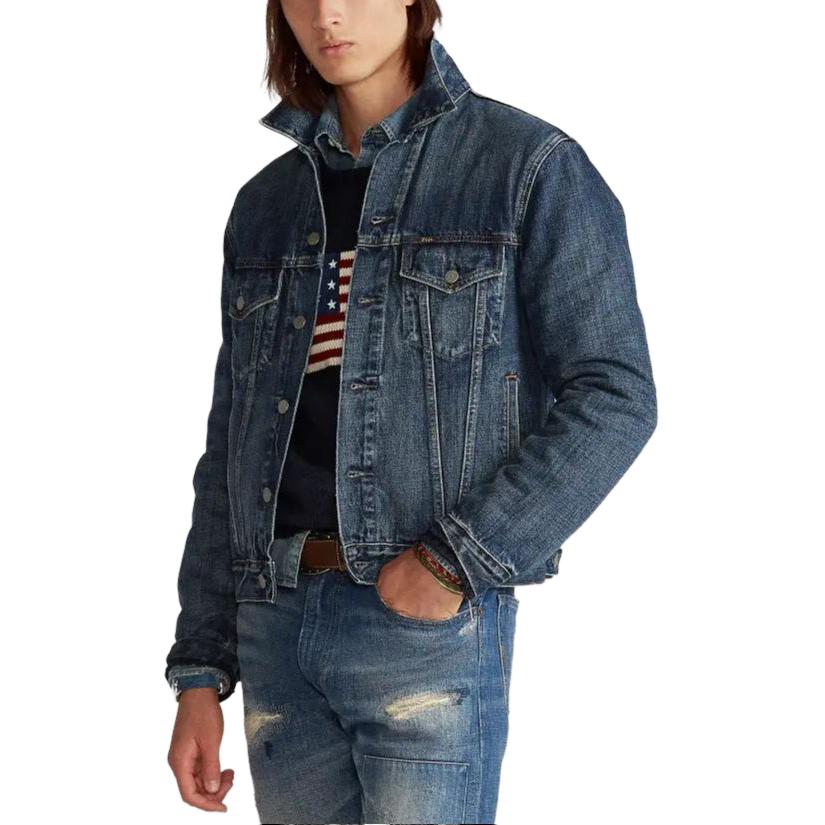 Polo Ralph Lauren SS24 Faded Denim Trucker Jacket Blue for Men MNPOOTW16020-001 圖 5