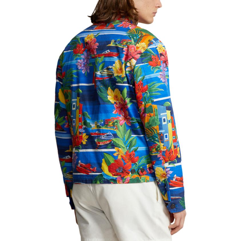 Polo Ralph Lauren SS24 Floral Print Mock Neck Jacket Ocean Blue MNPOOTW16021319-999 圖 4