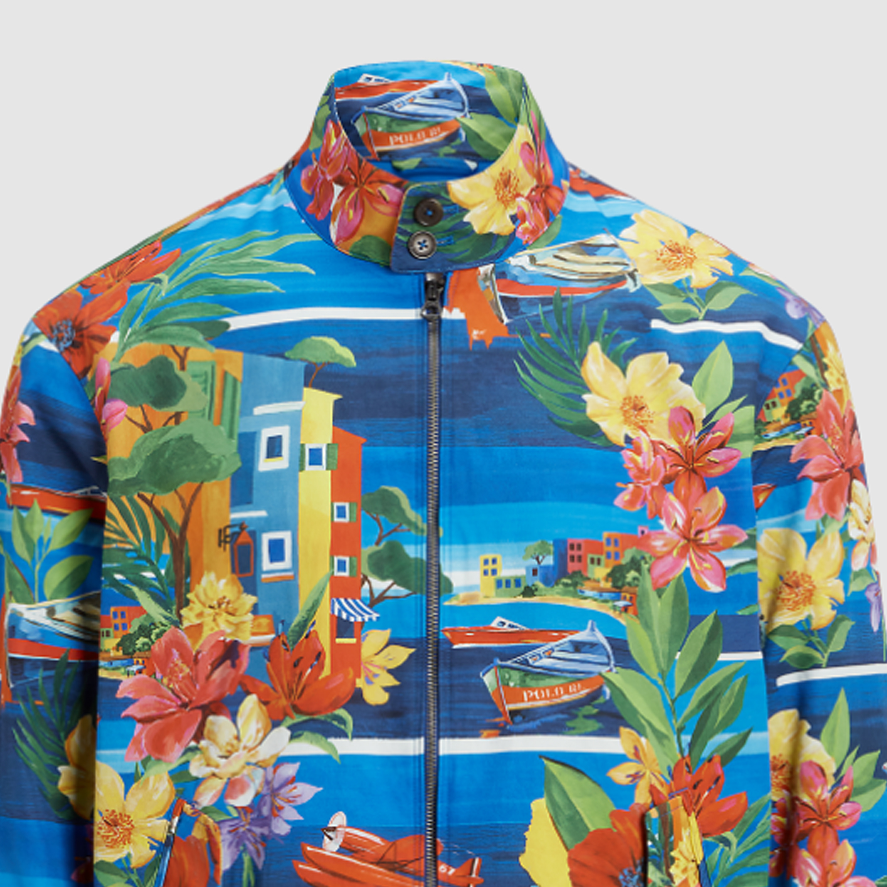 Polo Ralph Lauren SS24 Floral Print Mock Neck Jacket Ocean Blue MNPOOTW16021319-999 圖 6
