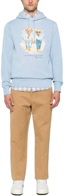 Polo Ralph Lauren SS24 字母卡通印花蓝色连帽卫衣 长袖。 710934700-001 Lookbook Polo Ralph Lauren SS24 字母卡通印花蓝色连帽卫衣 长袖。 710934700-001