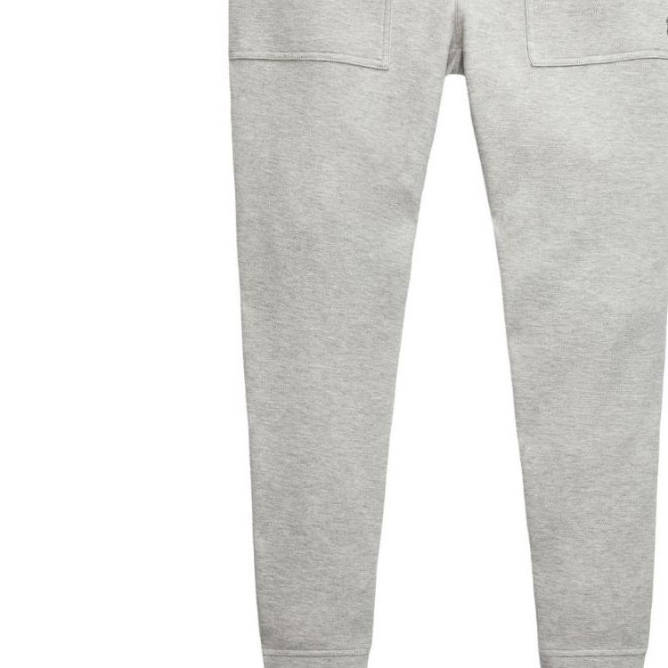 Sizing Polo Ralph Lauren SS24淺灰色實心針織運動褲側口袋款式 710900842-006