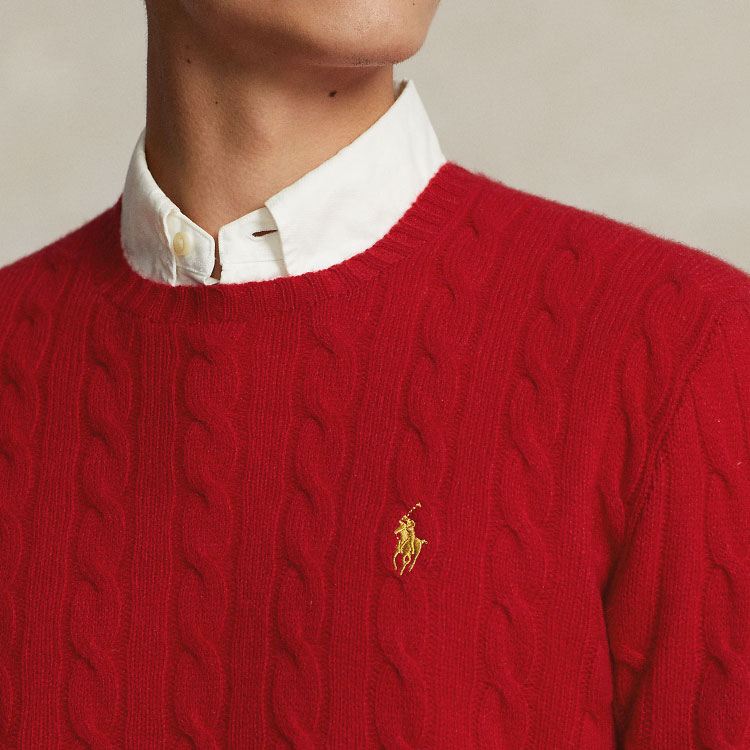 Details for Polo Ralph Lauren SS24 紅色長袖圓領標誌印花針織休閒上衣 MNPOSWE16821774-600