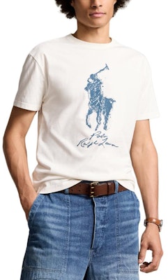 Polo Ralph Lauren SS24 標誌印花圓領T恤 男款 Nevis Island 米白色。 MNPOTSH1N822290-100 Shop Polo Ralph Lauren SS24 標誌印花圓領T恤 男款 Nevis Island 米白色。 MNPOTSH1N822290-100