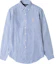 Order Polo Ralph Lauren 男士蓝色刺绣条纹徽标长袖休闲衬衫 SS24款式。 710634467-001