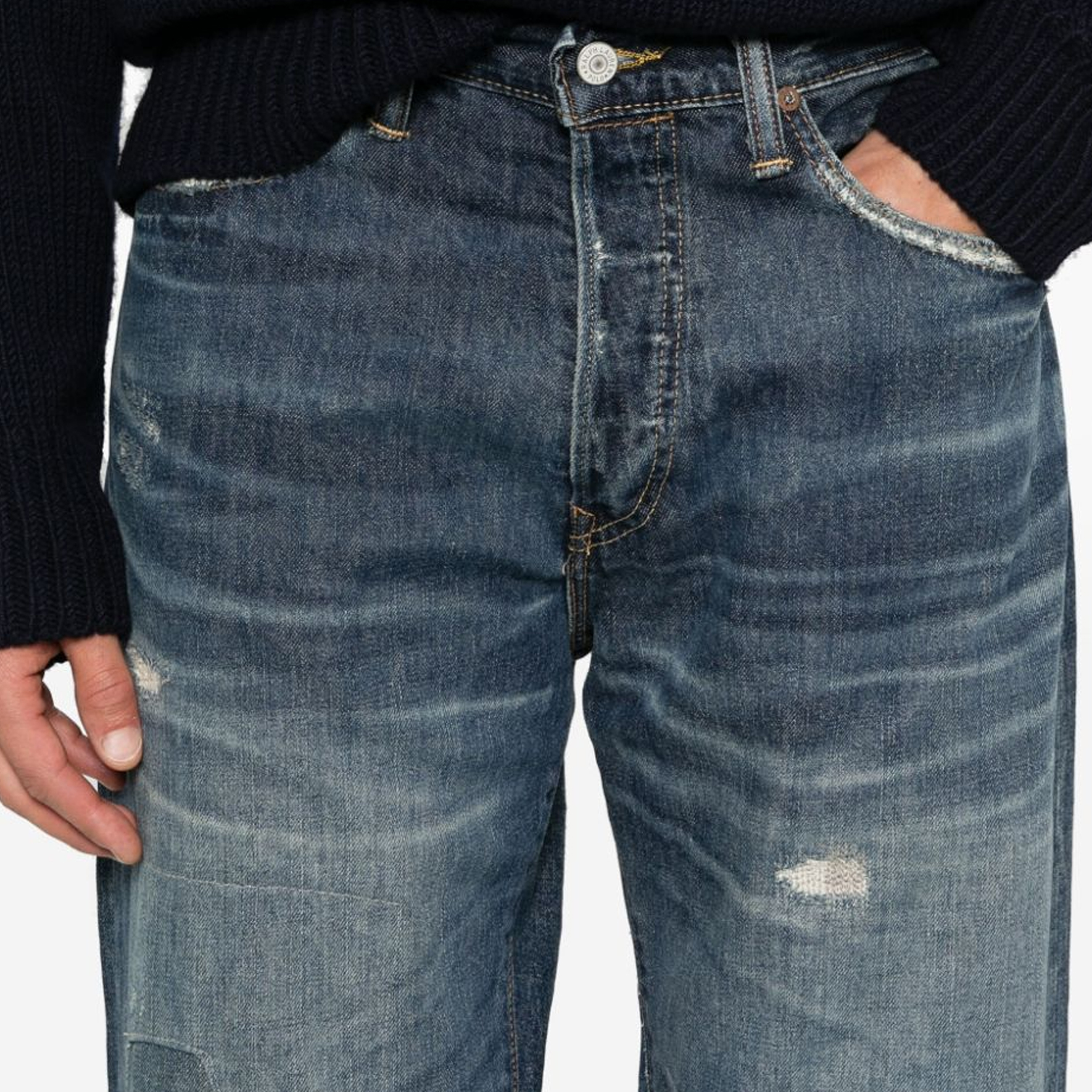 Details for Polo Ralph Lauren SS24 中腰錐形水洗牛仔褲 藍色. 710950852-001