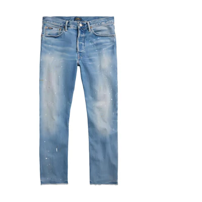 Polo Ralph Lauren SS24 Mid-Rise Washed Straight-Leg Jeans Blue. 710940984-001