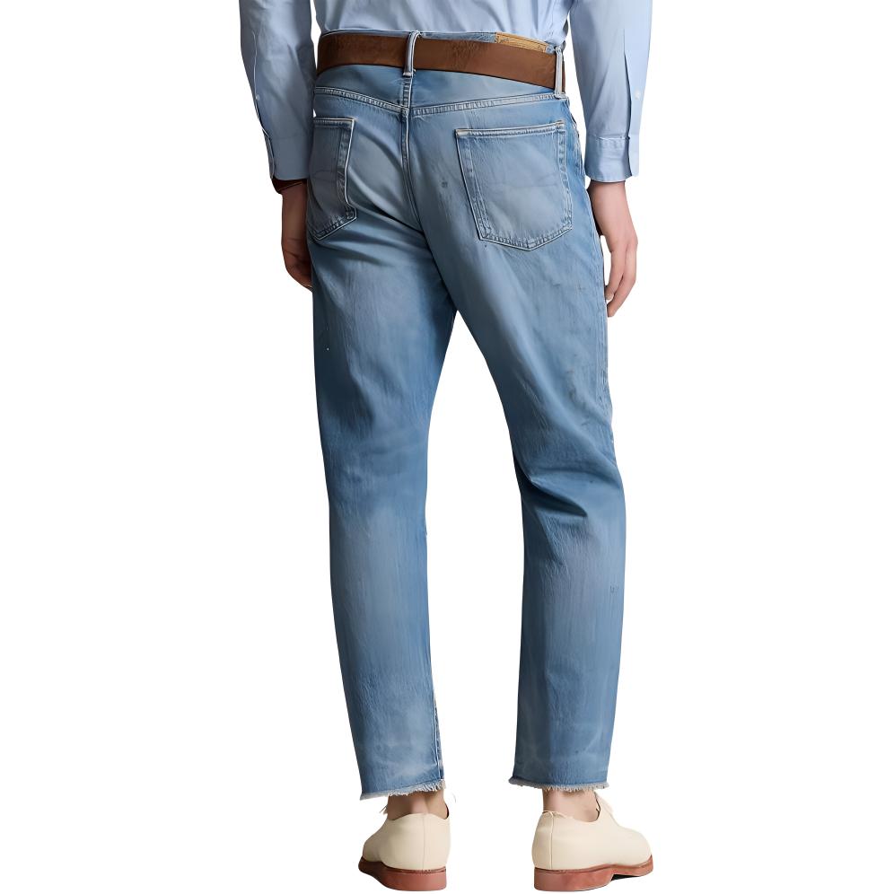 Purchase Polo Ralph Lauren SS24 中腰水洗直筒牛仔裤 蓝色。 710940984-001