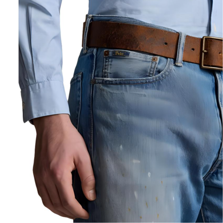 Details for Polo Ralph Lauren SS24 中腰水洗直筒牛仔裤 蓝色。 710940984-001