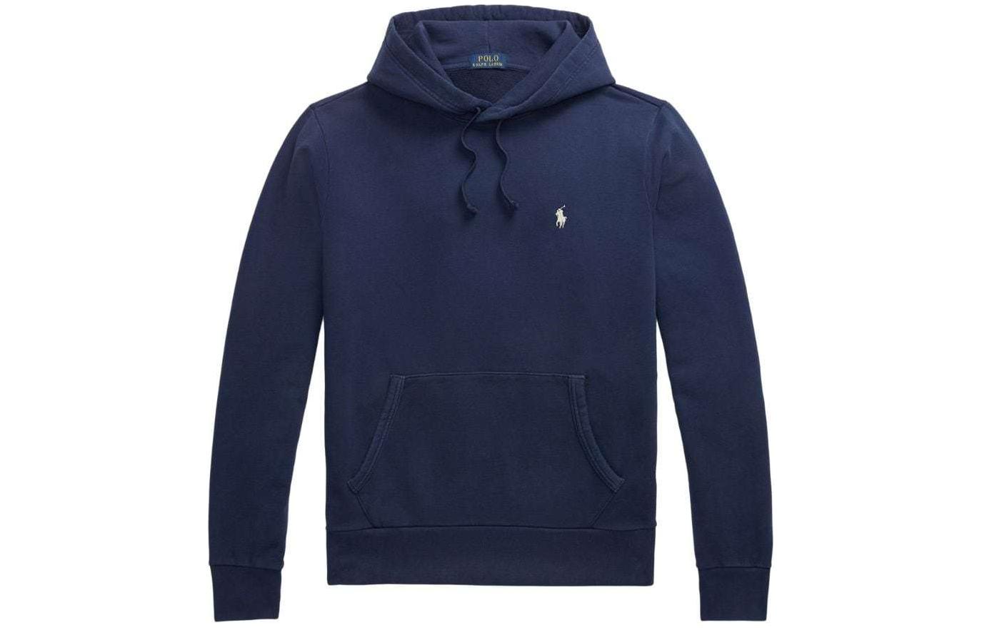 Polo Ralph Lauren SS24 Navy Blue Hoodie Men’s with Embroidered Pony Logo. 710916690-018