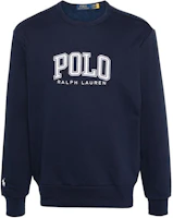 Polo Ralph Lauren SS24 Navy Blue Letter Logo Crewneck Long Sleeve Sweatshirt Men. 710934715-002 Polo Ralph Lauren SS24 Navy Blue Letter Logo Crewneck Long Sleeve Sweatshirt Men. 710934715-002