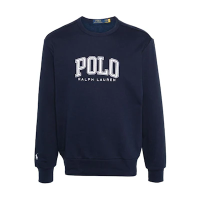 Polo Ralph Lauren SS24 Navy Blue Letter Logo Crewneck Long Sleeve Sweatshirt Men. 710934715-002